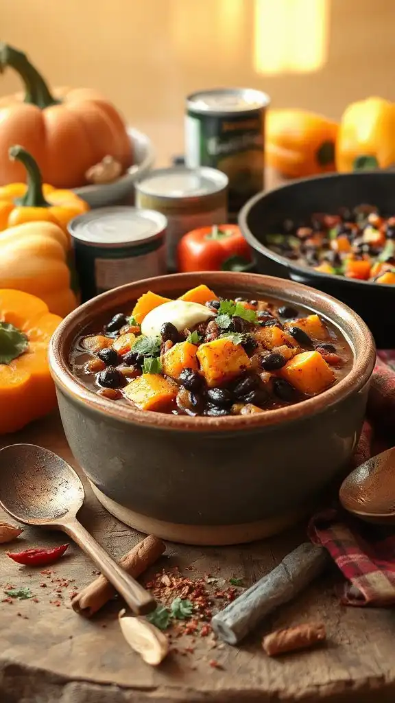 butternut squash black bean chili