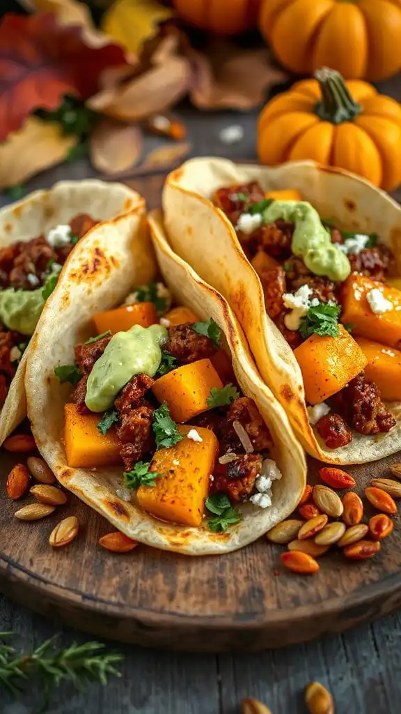 butternut squash chorizo tacos