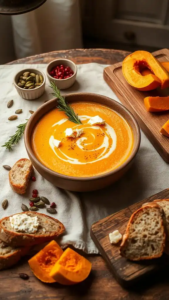 butternut squash feta soup