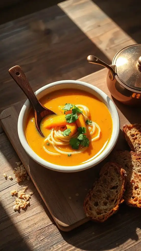 butternut squash ginger noodle soup