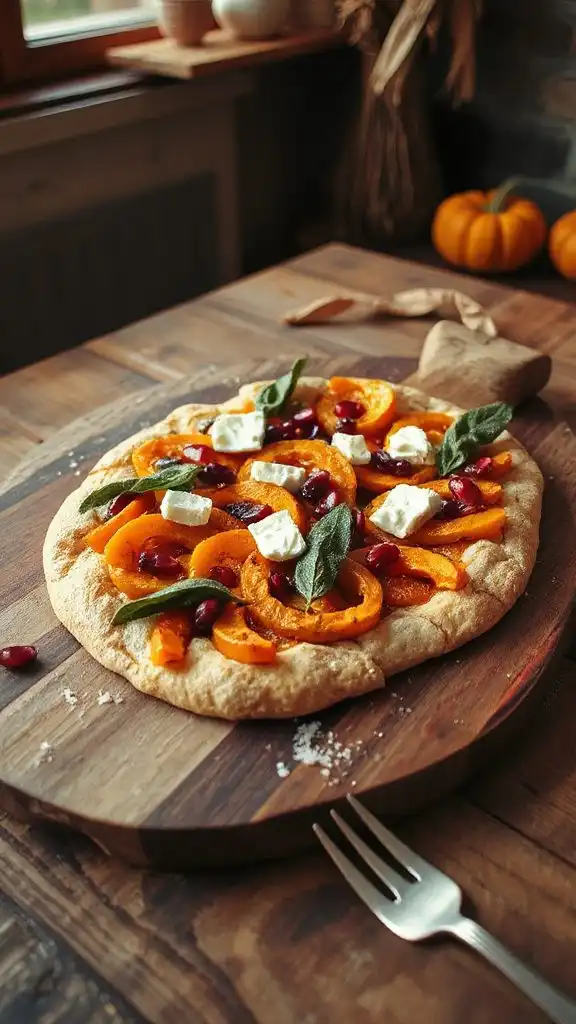 butternut squash goat cheese flatbread