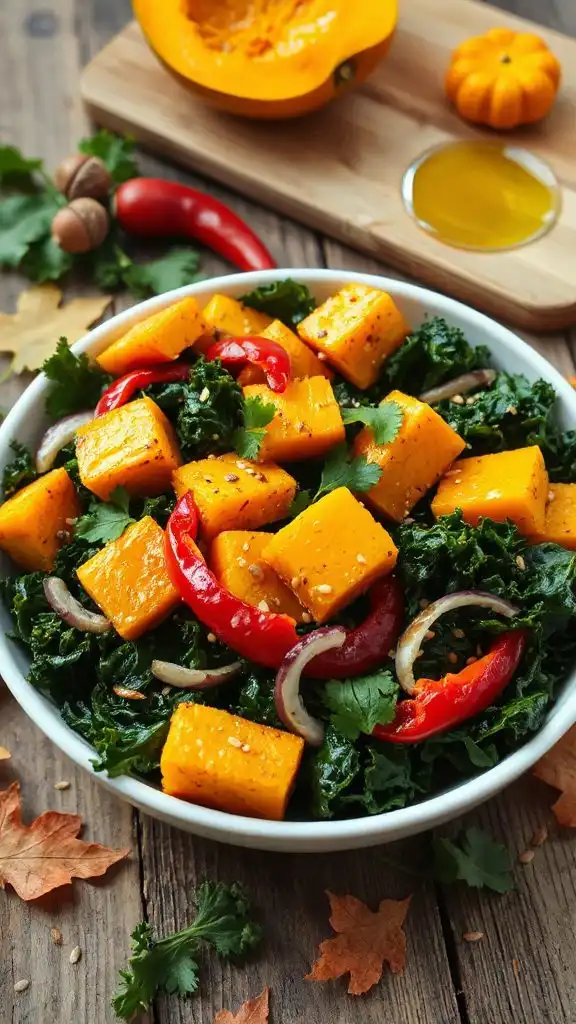 butternut squash kale stir fry