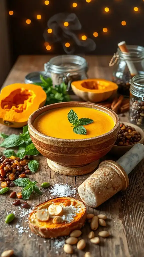 butternut squash mint soup
