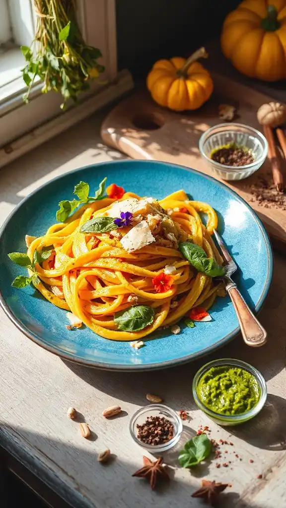 butternut squash pesto pasta