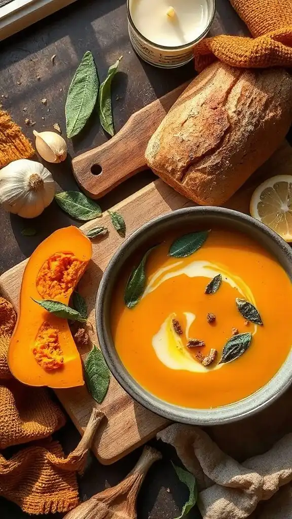 butternut squash sage soup