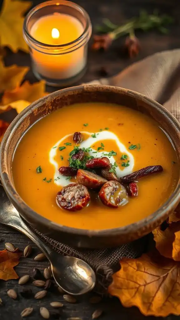 butternut squash sausage soup