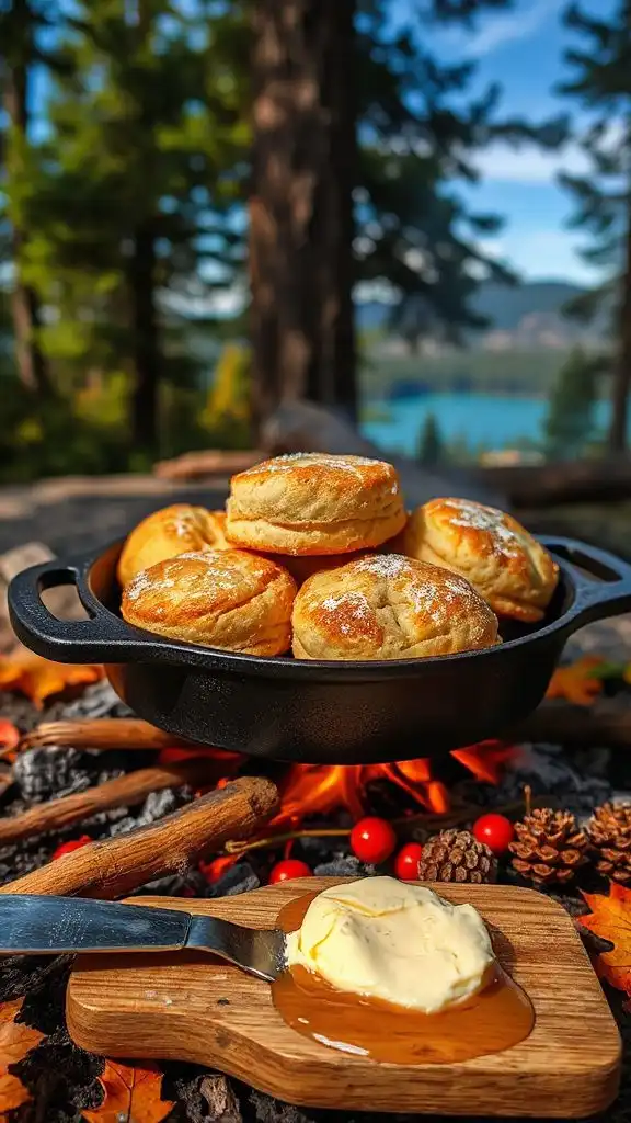 campfire biscuits with honey