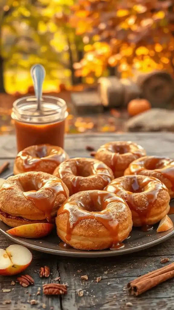 caramel apple cider donuts