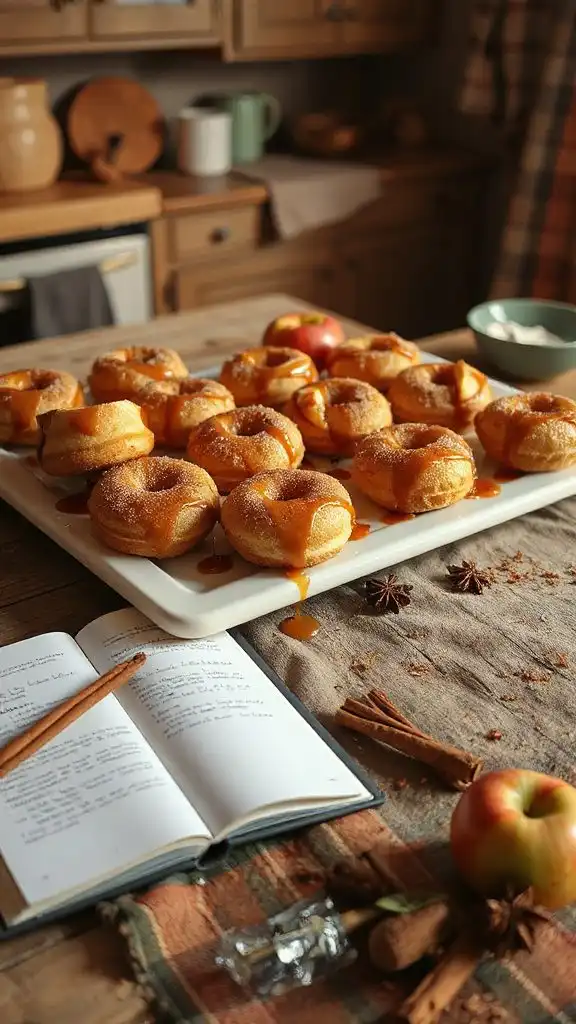 caramel apple cinnamon donuts