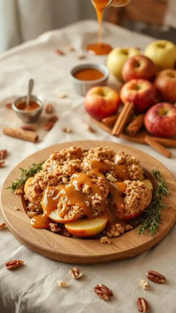 caramel apple crumble delight
