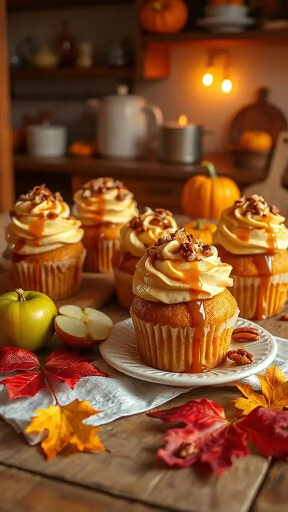 caramel apple cupcake delight