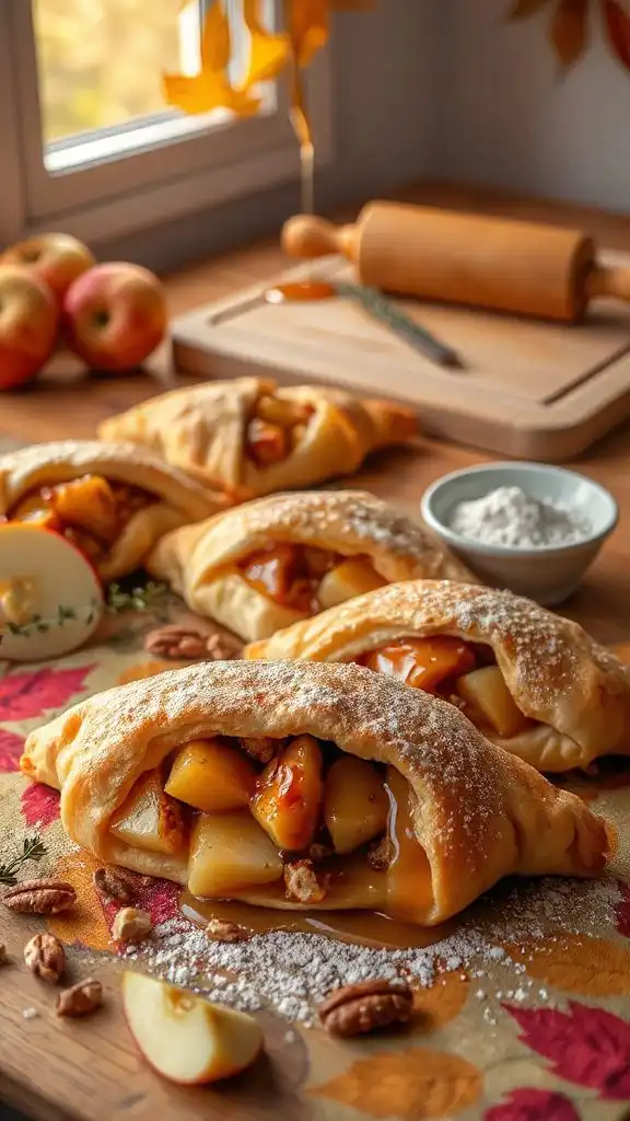 caramel apple filled pastries