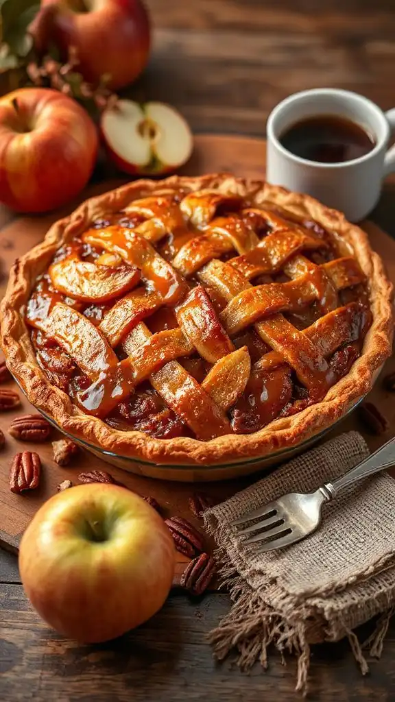 caramel apple pecan pie