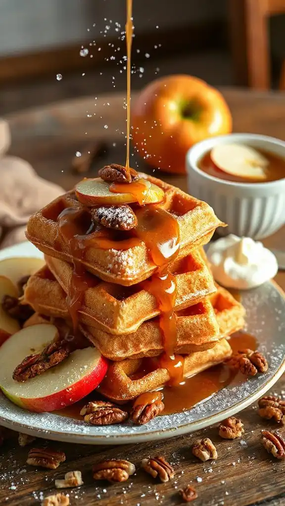 caramel apple waffle delight