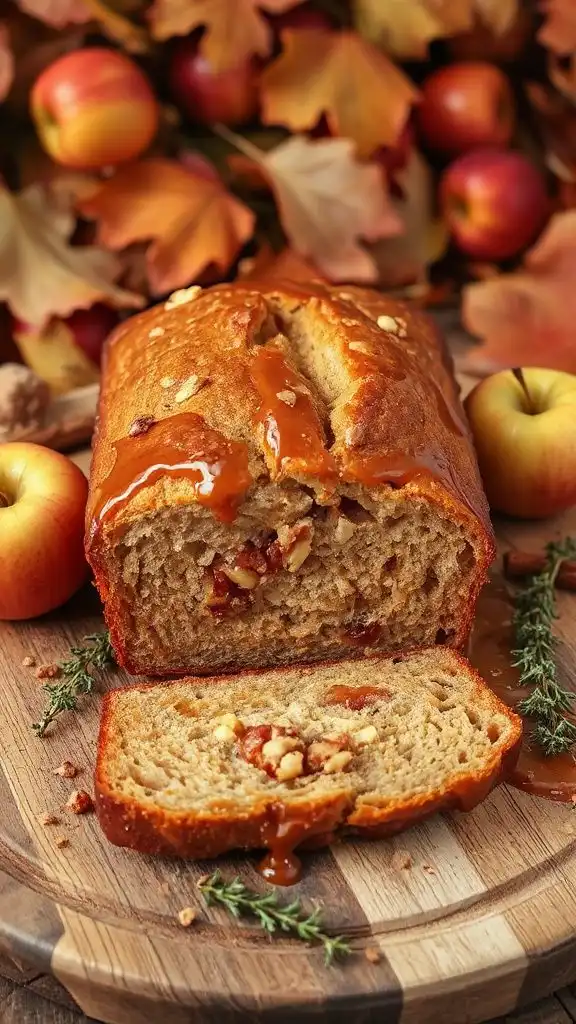 caramel apple walnut loaf