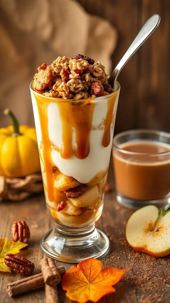caramel apple yogurt parfait