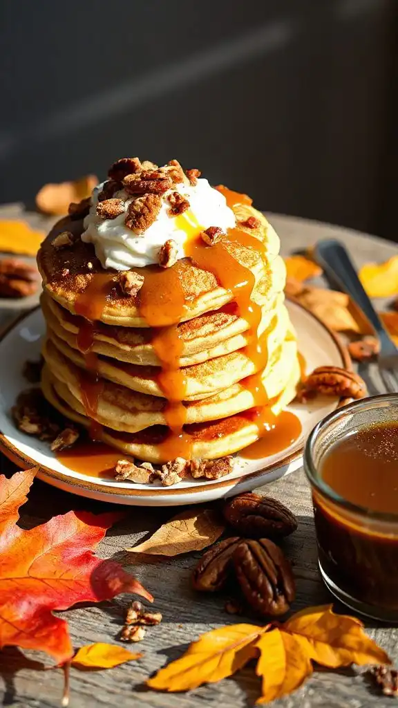 caramel pecan pancake delight