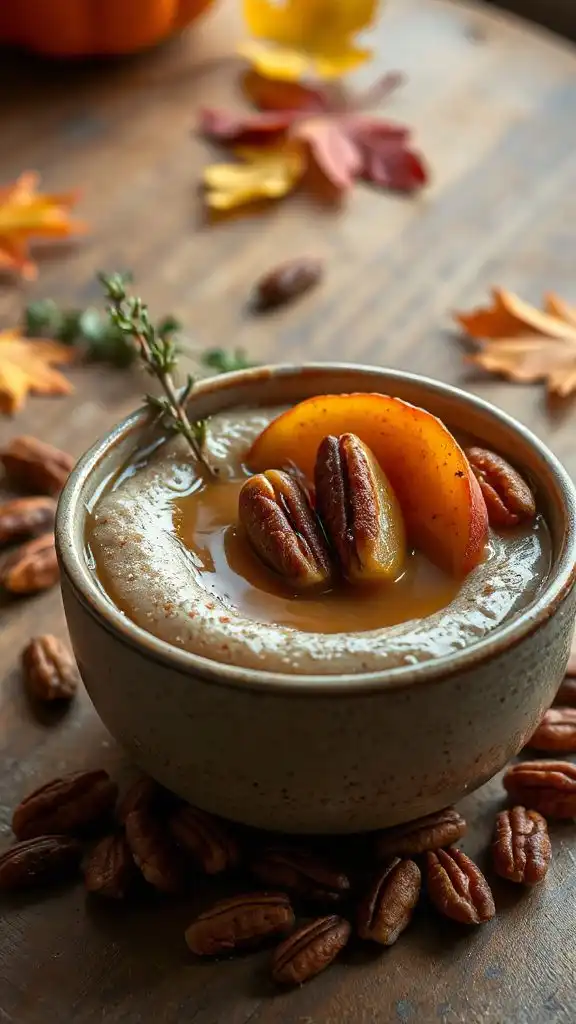 caramel pudding with apples