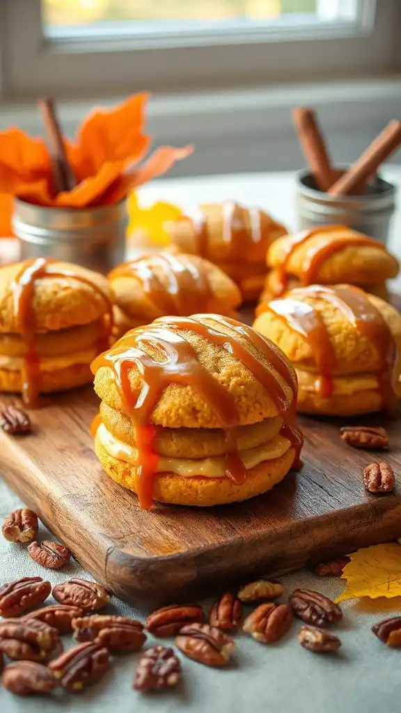 caramel pumpkin spice dessert