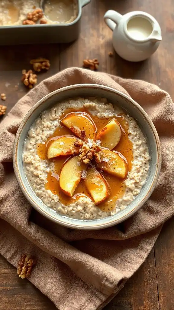 caramelized apple walnut oatmeal