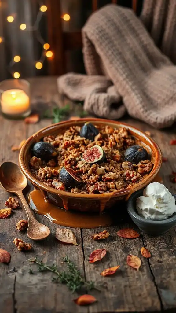 caramelized fig walnut crumble