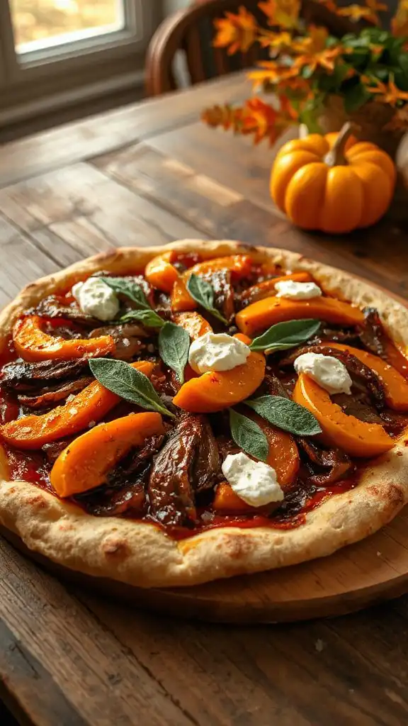 caramelized onion butternut squash flatbread