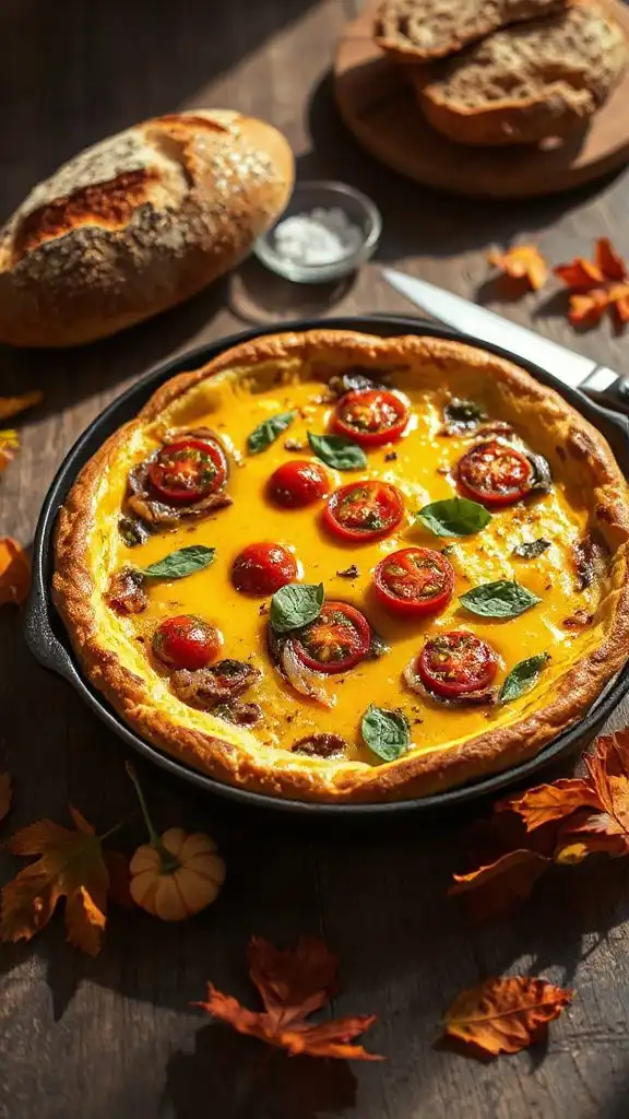 caramelized onion tomato frittata