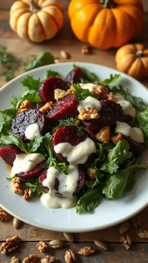 caramelized shallot beet salad