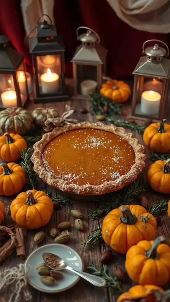 cardamom infused pumpkin pie delight