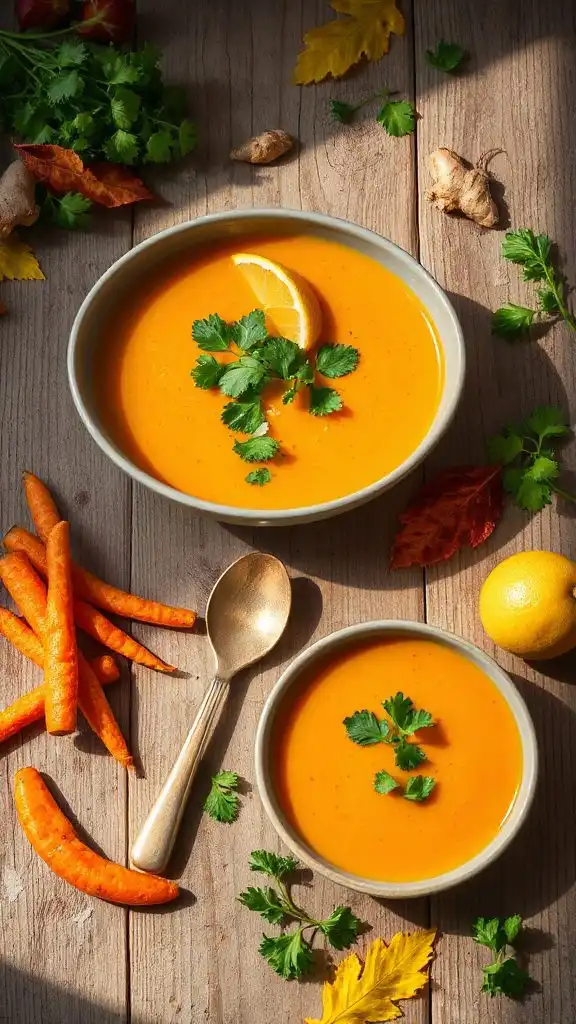 carrot ginger lemon cilantro soup