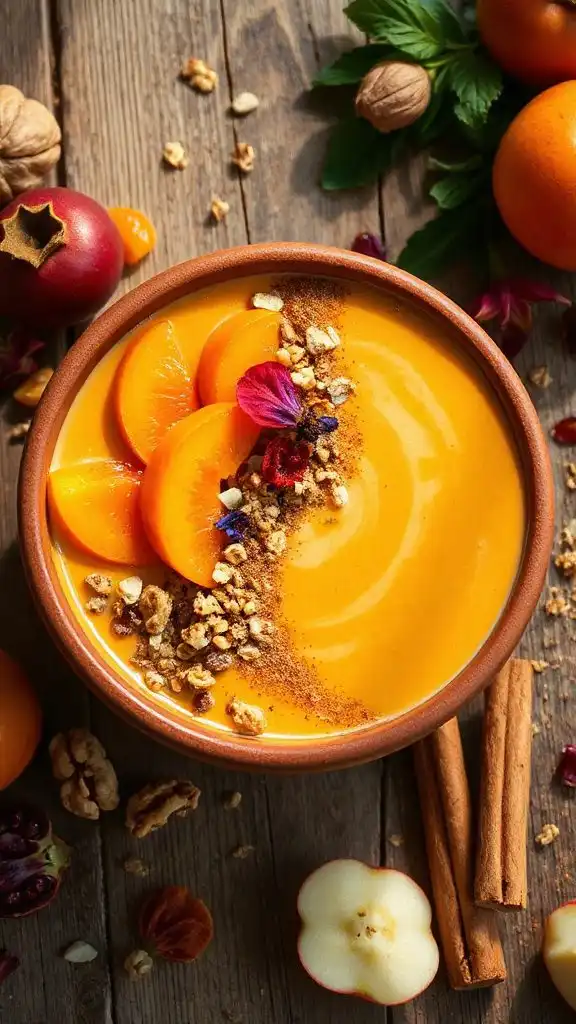 chai spice persimmon smoothie