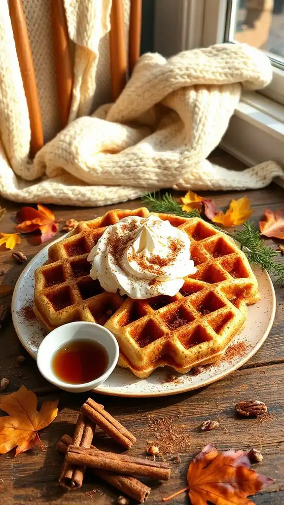 chai spiced cinnamon waffles