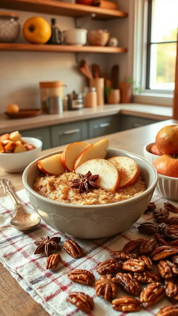 chai spiced oatmeal pears