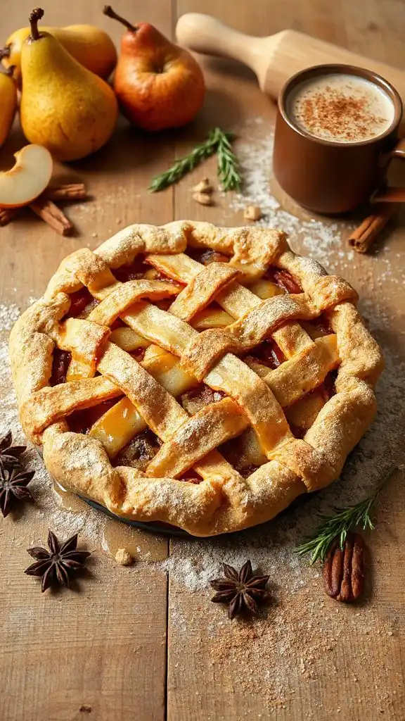 chai spiced pear pie recipe