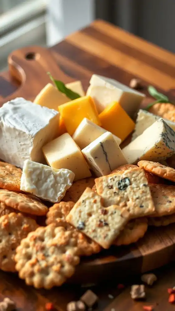 cheese and crackers platter