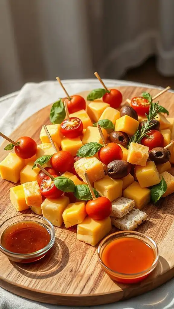 cheese cube skewer appetizer