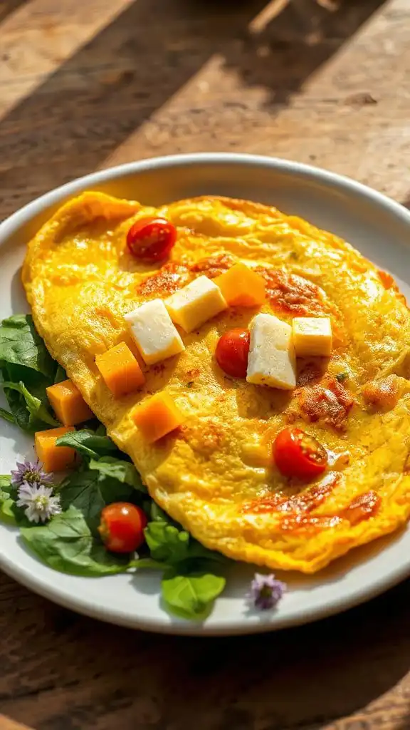 cheese cubes elevate omelettes