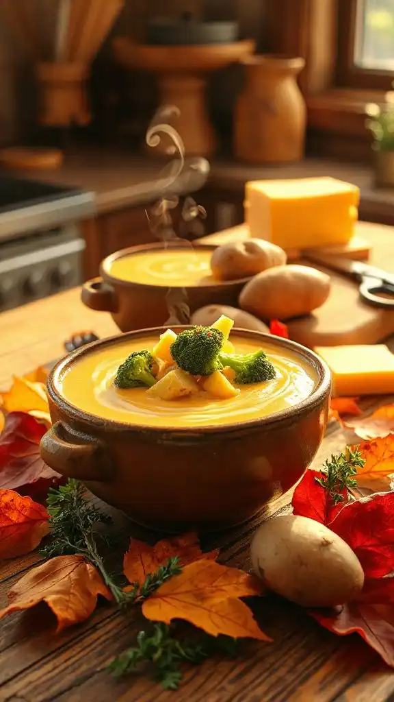 cheesy broccoli potato soup