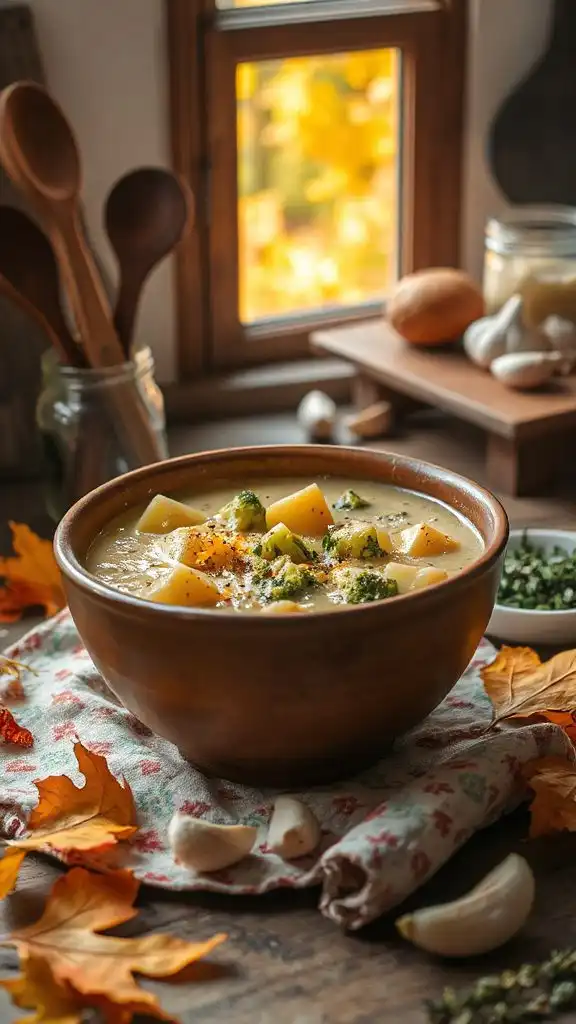 cheesy broccoli potato soup