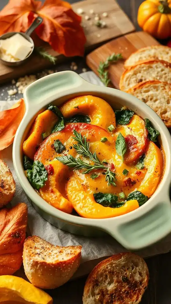 cheesy butternut squash bake