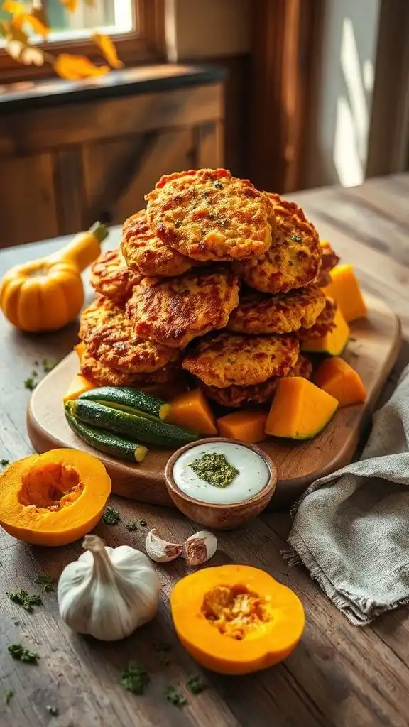 cheesy butternut squash fritters