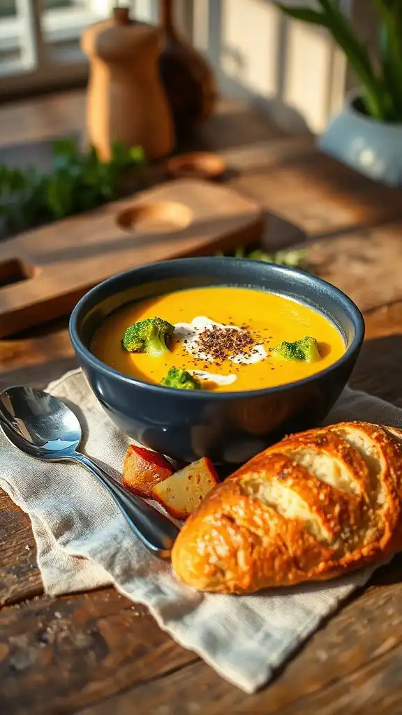 cheesy potato broccoli soup