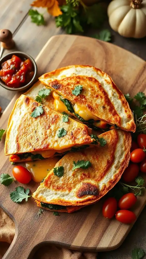 cheesy sweet potato quesadillas