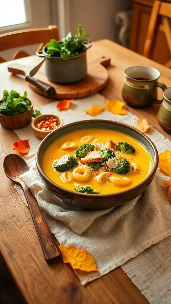 cheesy tortellini broccoli soup