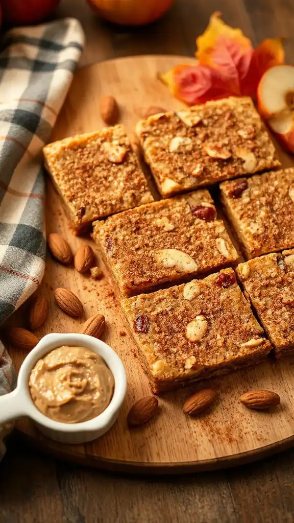 chewy apple almond bars