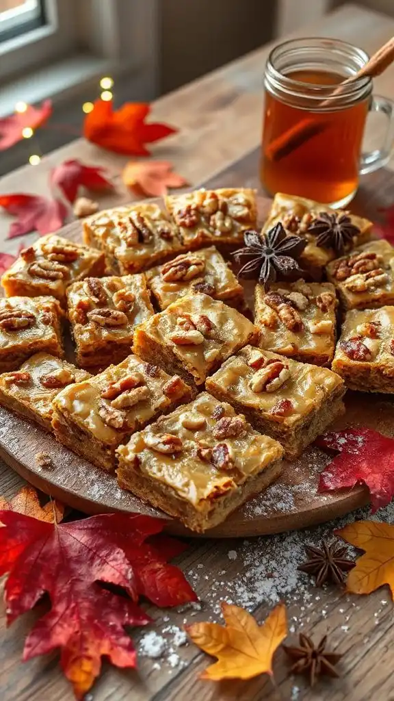 chewy maple walnut bars