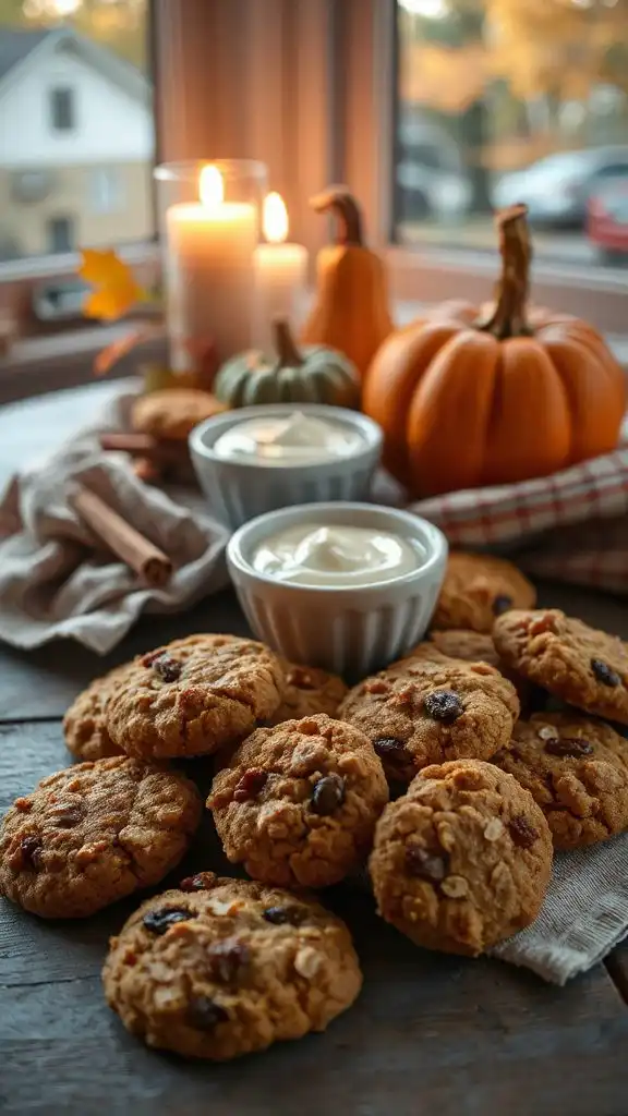 chewy pumpkin oatmeal cookies