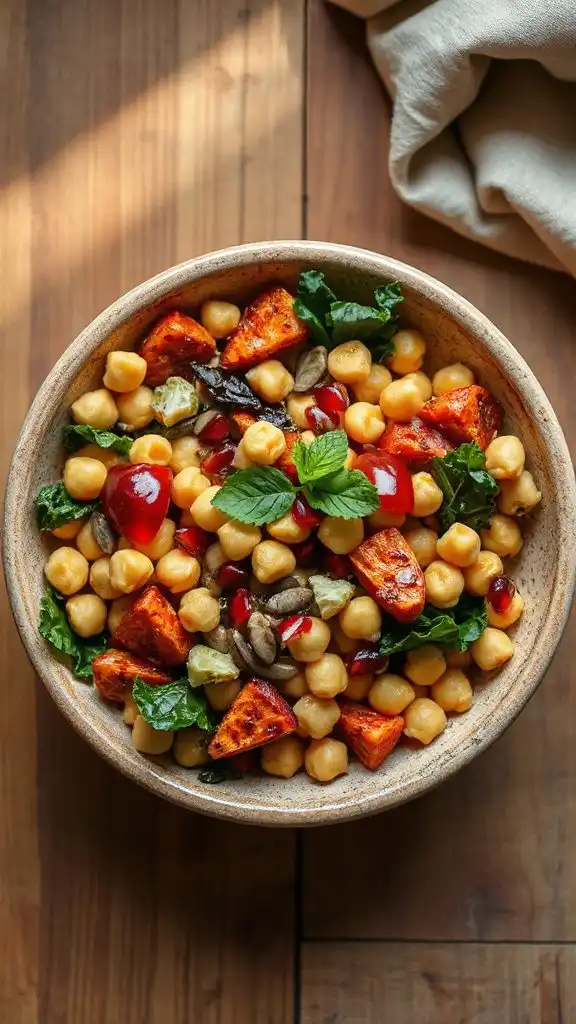 chickpea roasted vegetable salad