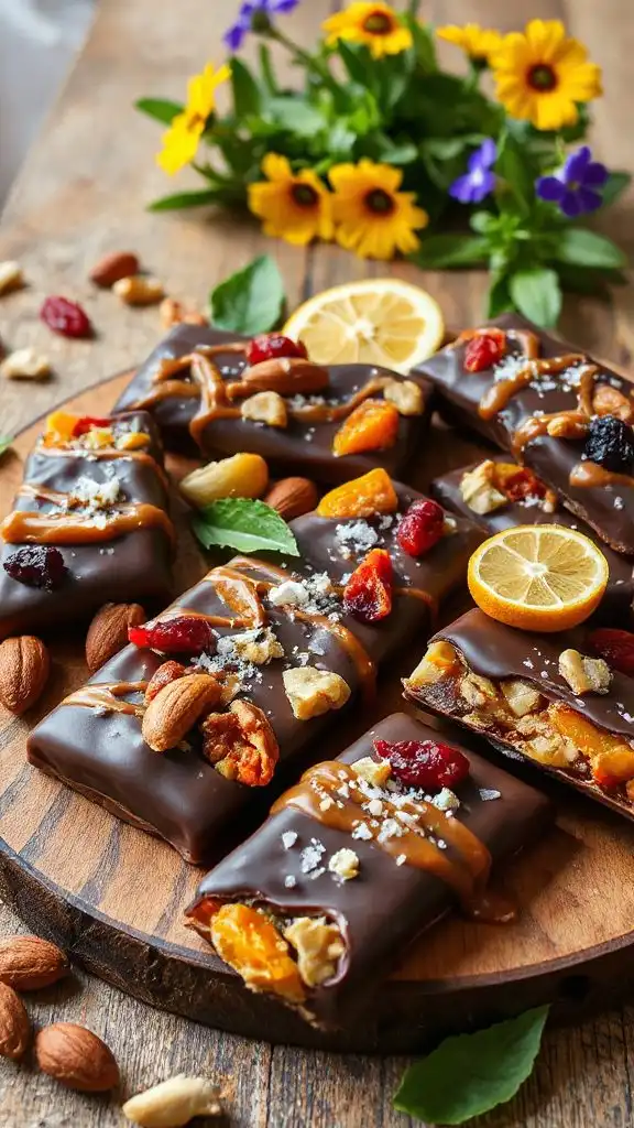 chocolate covered fruit and nuts