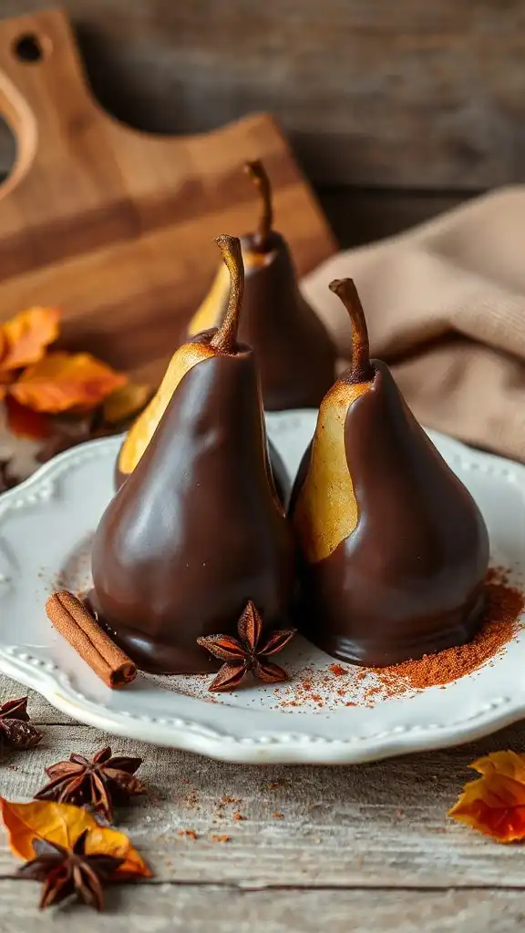 chocolate covered pear delight